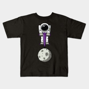 Astronaut on a pogo stick Kids T-Shirt